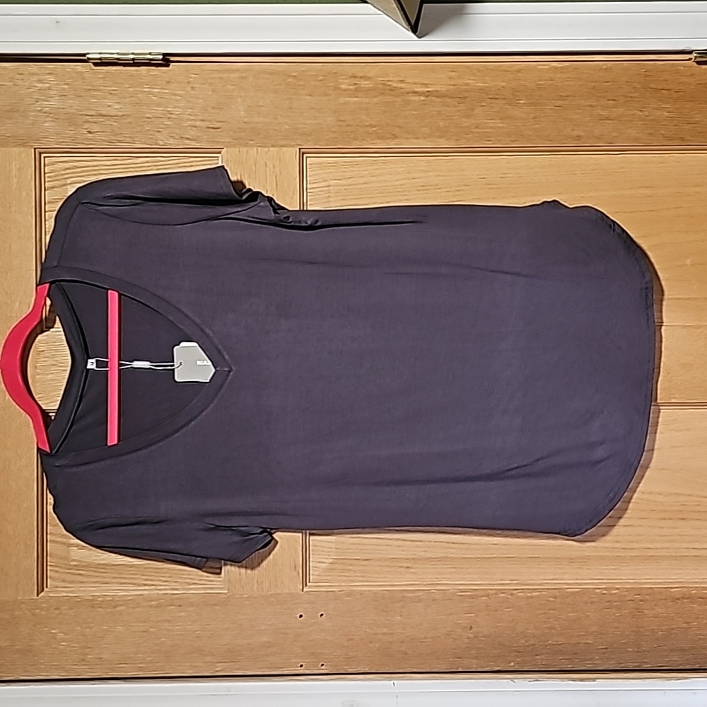 Women's Short Sleeve V-Neck Loose Casual M blue nwt
